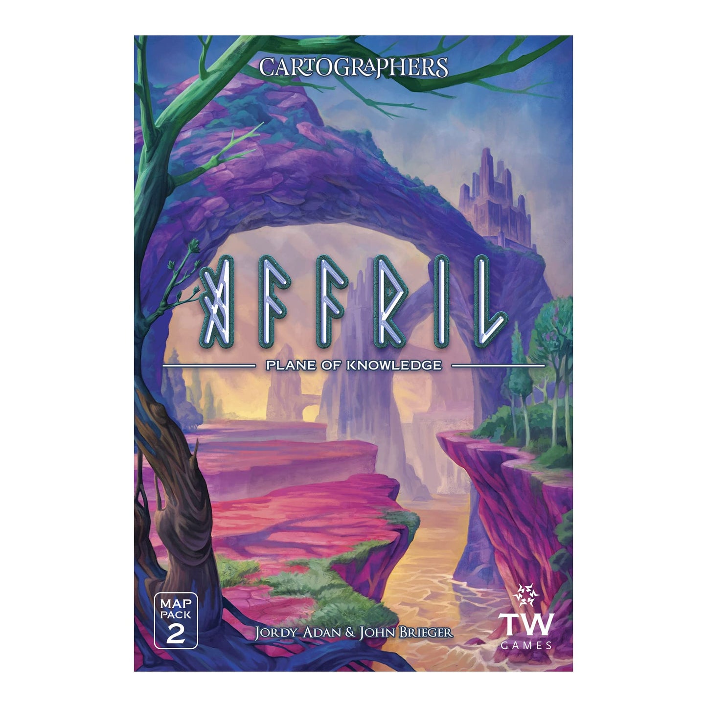 Thunderworks Games - Cartographers: Map Pack 2, Affril | Expansion For The Award-Winning Game Of Fantasy Map Drawing | Strategy Flip And Write Board Game | Ages 10+ | Family Game For 1-75 Players
