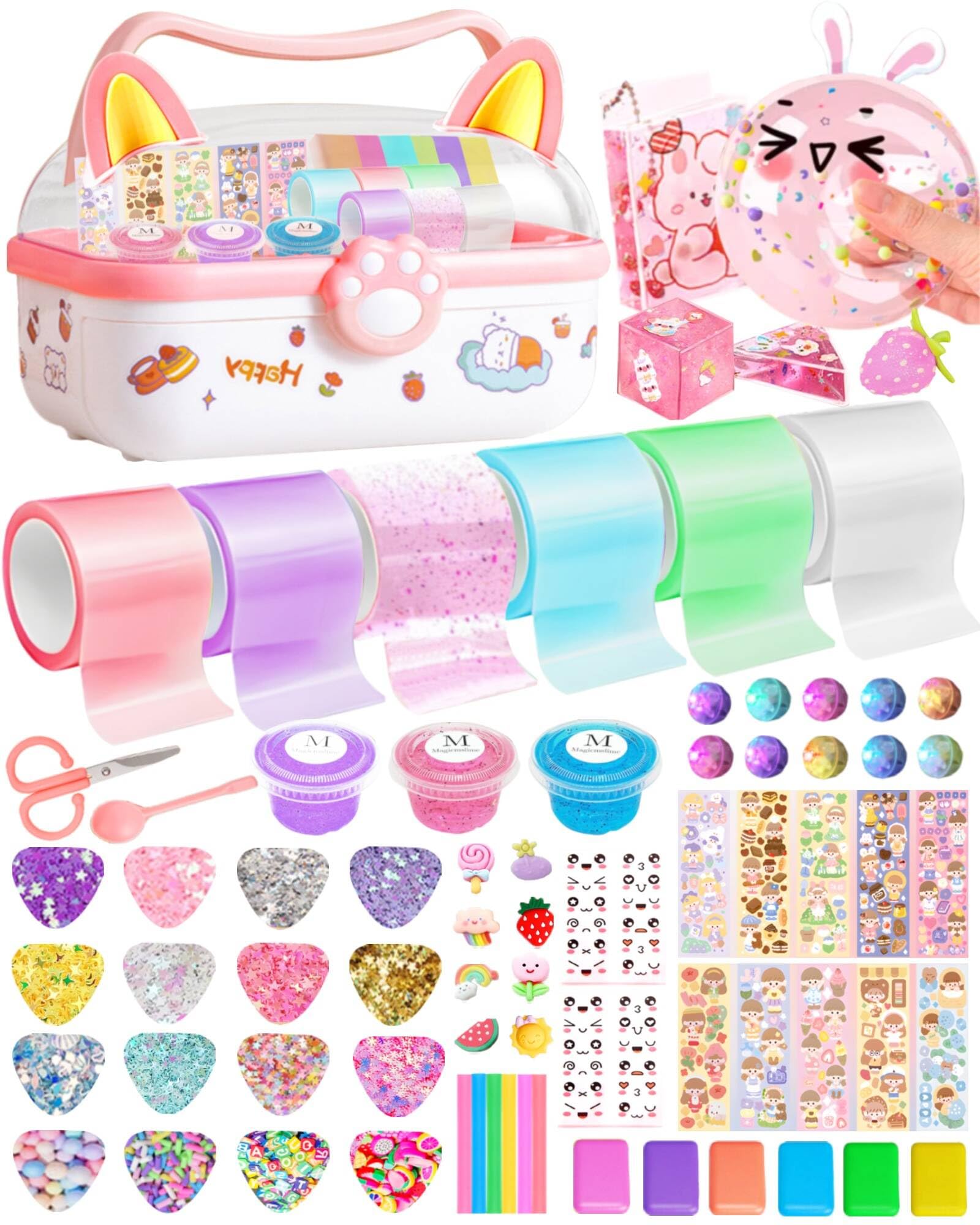 Jimcii Cute Nano Tape Bubble Kit For Kids With Box, Nano Tape Squishy Maker Kit, Nano Bubble Tape Kit, Nano Tape Bubbles