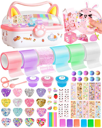 Jimcii Cute Nano Tape Bubble Kit For Kids With Box, Nano Tape Squishy Maker Kit, Nano Bubble Tape Kit, Nano Tape Bubbles