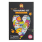 Tiger Tribe Neon Coloring Set - Glow Friends - Black Paper Art - Take Along Travel Kit - All Supplies Included - Easy Clean Up And Storage - Ages 5+ 60329
