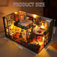 Foyucool DIY Miniature House Kit  Dollhouse Kit with Furnitures  1:24 Mini House Making Kit for for mature-themed to Building  Father's Day/Home Decorations/Gifts for Family and Friends  Loft