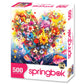 Springbok 500 Piece Jigsaw Puzzle - Floral Heart by Claudia McKinney, 20" x 20", Cardboard, Perfect for Mother's Day Gifting