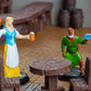 Monster Townsfolk Mini Fantasy Figures - 8Pc Hand-Painted Pub Workers Non Player Character Npc Miniatures- 1' Hex-Sized Compatible W Dnd Dungeons Dragons Pathfinder Rpg Tabletop Games