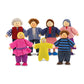 Melissa & Doug 7-Piece Poseable Wooden Doll Family For Dollhouse (2-4 Inches Each) - People Figures For Kids Ages 3+
