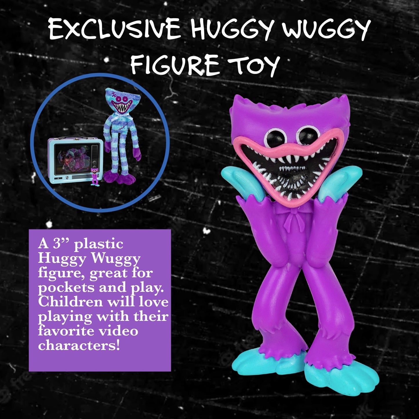 Poppy Playtime Huggy Wuggy & Friends Pj Pug-A-Piller Exclusive Lenticular Lunch Box Collectors Bundle - Includes 4 Exclusive Ite