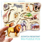 Quokka Wooden Puzzles For Toddlers 1-3 - 3Xset Toddler Puzzles Aes 2-4 - Montessori Animal Toy Puzzles For Toddlers 3-5 Year Old - Wood Toy Learning Realistic Animals For Boy And Girl
