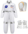Gz-Laopaitou Astronaut Costumes For Boys Girls Space Jumpsuit Pilot Costume For Kids Halloween Cosplay Dress Up