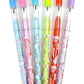 TINYMILLS 24 Pcs Unicorn Donuts Cupcakes Stackable Pencil with Eraser for Unicorn Girl Birthday Party Favor Prize Carnival Goodi