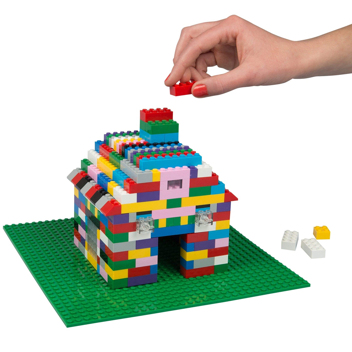Scs Direct Bricks Building Blocks Baseplates - Large 10' X 10' Stackable - Variety Pack Plates With Dual Connectivity(6 Pk) Compatible With And Tight Fit All Major Building Blocks Brands, Gift