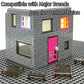 Zhx 72Pcs Clear Transparent Window House Building Brick Toy Classic Flat Plates Pieces And Parts Block Compatible With Major Brands (Black Mix)