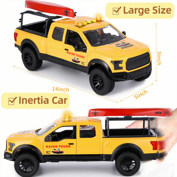 DDZOOU Big Truck Toys for Boys Ages 4-7, F150 Raptor Toy Pickup Truck with Light and Music, Perfect for Boys 8-12 Years Old.