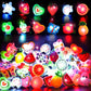 LovesTown 50PCS LED Light up Rings, Light up Toys for Kids Glow in the Dark Party Supplies Flashing for Christmas Birthday Party