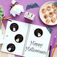 60 Pieces Halloween Gender Reveal Stickers Round Stickers Halloween Theme Stickers Halloween Decoration Stickers For Halloween Party Bottles Laptop Mobile Phone Decor 2 Styles(Ghost)