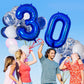 Number 0 Balloon 40 Inch, Navy Blue Big Number Balloon, Giant Foil 0 Balloons Numbers, Blue Helium Birthday Balloons Number For