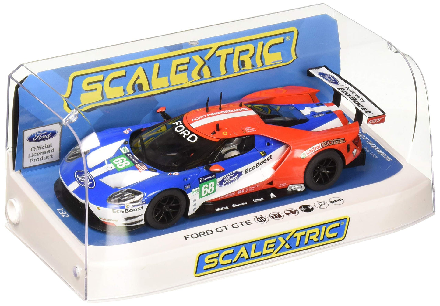 Scalextric Ford Gt Gte No. 68 Le Mans 1:32 Slot Race Car C3857