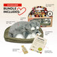 Precious Petzzz Schnauzer Stuffed Interactive Toy - Realistic Plush Dog in Brown, Model 5519720, 100% Handcrafted Synthetic Fur