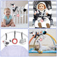 XIXILAND Baby Spiral Plush Toy - Black & White Stroller Toy, Stretch Activity Rattle for Crib Mobile, Sensory Toy for Newborns 0-12 Months