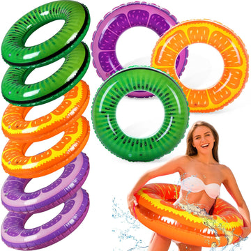 9 Pieces Inflatable Pool Floats 36 Inches Float Tube Swimming Tube Vinyl Pool Floaties Swim Tubes Rings Party Decorations For Te