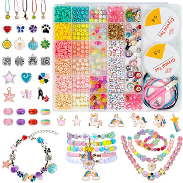 Accevo Unicorn Gifts for Girls, Bracelet Making Kit, 1370PCS Charm Jewelry Making Kit, Gifts for Teenage Girls Toys Age 5 6 7 8 