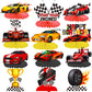 C L cooper life 12Pcs Race Car Birthday Centerpieces for Children Car Racing Decorations for Race Car Birthday Supplies Race Car
