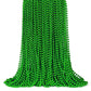 ZYFLSQ 100 Pcs 33'' 7mm Metallic Green Beads Necklaces, Bulk Mardi Gras St. Partrick's Day Beaded Necklaces, Party Beads Costume