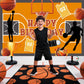 Basketball Birthday Party Backdrop Basketball Court Happy Birthday Banner Photography Background for Boys Home Decorations Party