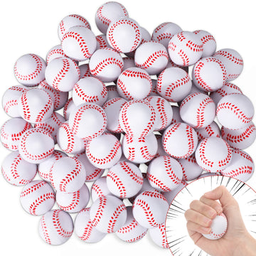 Lewtemi 72 Pieces Baseball Stress Balls 1.6 Inch Mini Foam Baseballs Bulk Party Favors Small Baseball Toys for Teens and Adults 