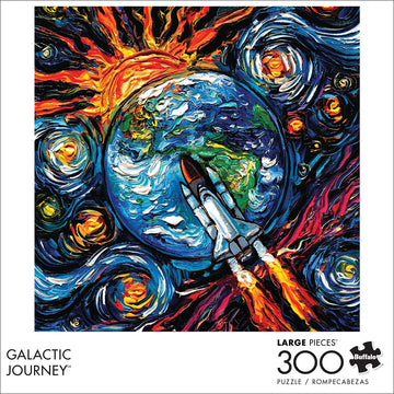 Buffalo Games - Aja Trier - Galactic Journey - 300 Piece Jigsaw Puzzle For Adults Challenging Puzzle Perfect For Game Nights - Finished Size Is 21.25 X 15.00