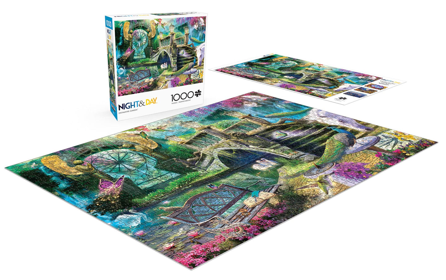 Buffalo Games Enchanted Garden 1000 Piece Jigsaw Puzzle - Large Multicolor Paper Puzzle, Model 11875 for Adults, Perfect for Game Nights
