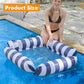 Inflatable Pool Float Chair Lounge For Adults And Kids Floating,Stripe Pattern Float Hammock For Pool Party Summer Water Fun (Da