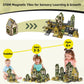 Gobidex Magnetic Tiles Army Toys, Military Magnet Tiles Building Blocks For Toddlers Stem Construction Preschool Toys For Kids Ages 3-5 4-8, 3+ Years Old Boys Girls Birthday Gifts Toys Army Men Games