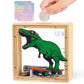Piggy Bank For Kids, Wooden Money Coin Bank For Boys And Girls, Dinosaur Unicorn Piggy Banks With Diy Stickers For Birthday, Easter Gifts (Green)