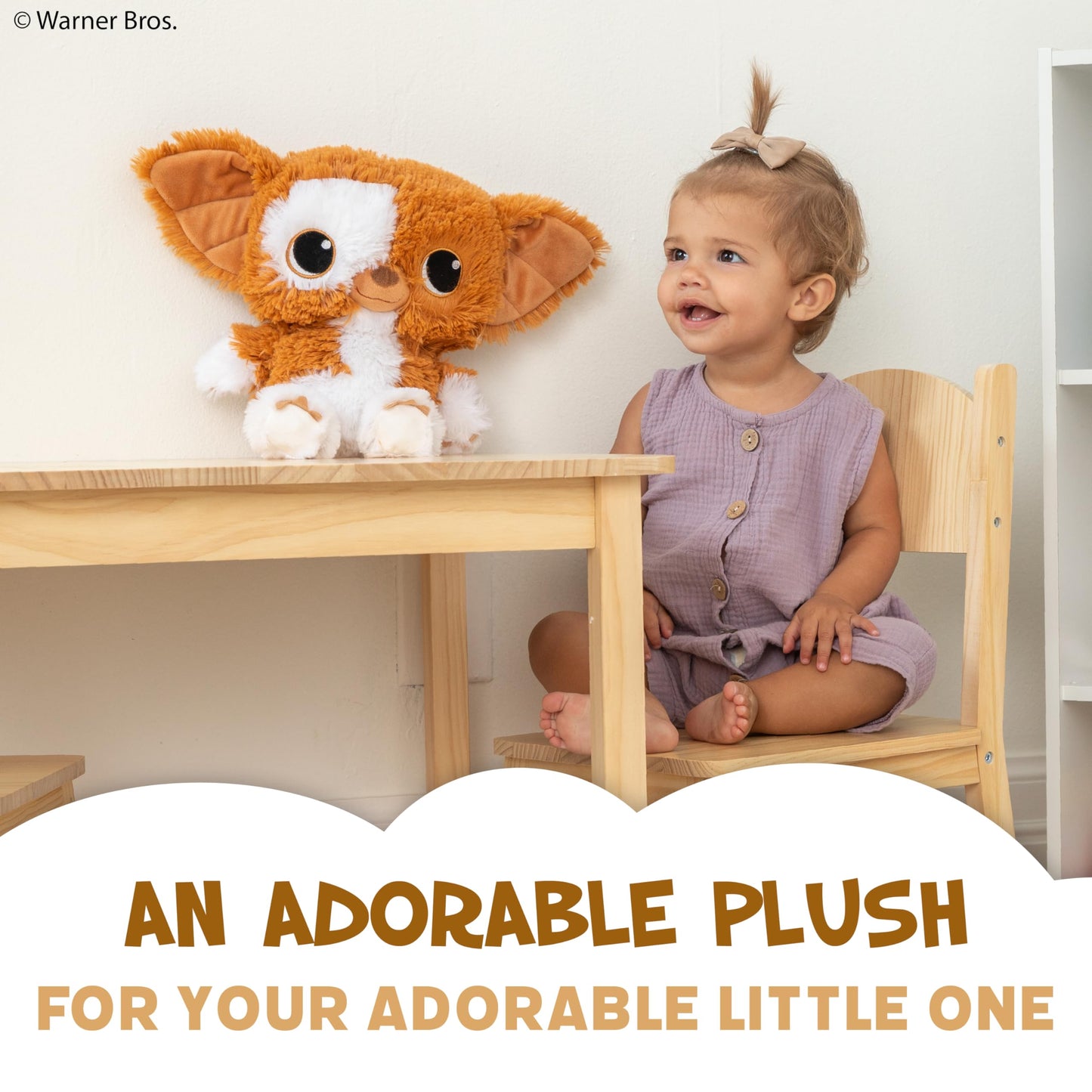 KIDS PREFERRED Gizmo Plush Stuffed Animal, Crinkle Sound, 12 Inches, Multicolor, Model 73950-A