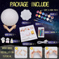 Minleway 16 Colors Rechargeable Paint Your Own Moon Lamp Kit, Diy Night Light Arts & Crafts Kit Gift For Kids, Women,Teen Girls
