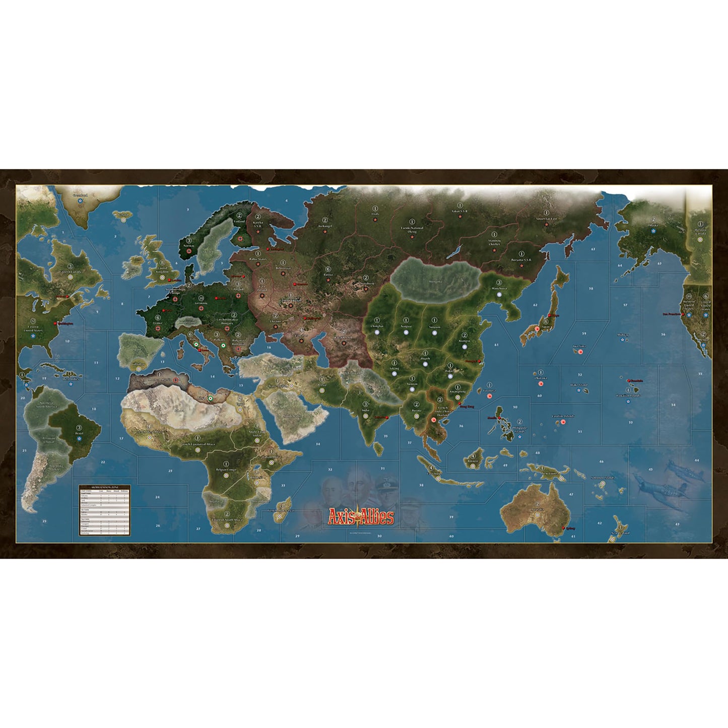 Renegade Game Studios Axis & Allies: Anniversary Edition - 2-6 Players - 40th Deluxe, 24"x46" Board, Over 600 Miniatures, Cardstock