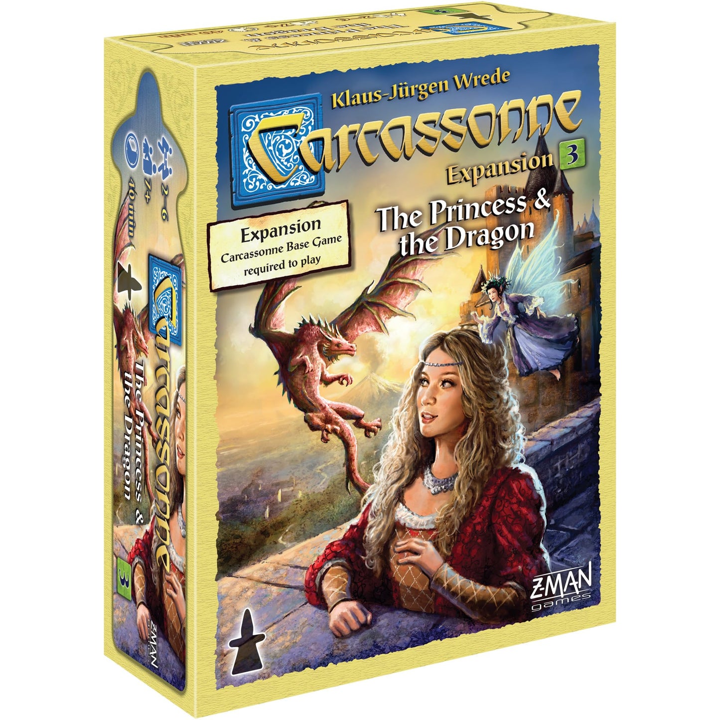 Z-Man Games Carcassonne: The Princess & The Dragon Expansion - Strategy Board Game for 2-6 Players, Ages 7+, Cardboard, Multi