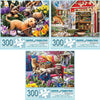 Bits And Pieces - Value Set Of Three (3) - 300 Piece Jigsaw Puzzles For Adults - Spring Collection Large Piece Jigsaws By Artist