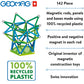 Geomag Magnetic Sticks And Balls Building Set | Stem & Educational Magnet Toys Made From 100% Recycled Plastic | Storage Box | Classic 142 Piece Age 3-99