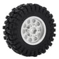 Meus Racing 1.2 Beadlock Wheels Tires Set Brass Rim For Trx4M Scx24 Fcx24 Ax24 1/24 1/18 Rc Crawler Car, Negative 4Mm 42G (Silve