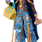 Monster High Doll, Cleo De Nile in Crop Top and Golden Denim Cargo Pants with Pet Snake Hissette and 7 Accessories Like Salad, S