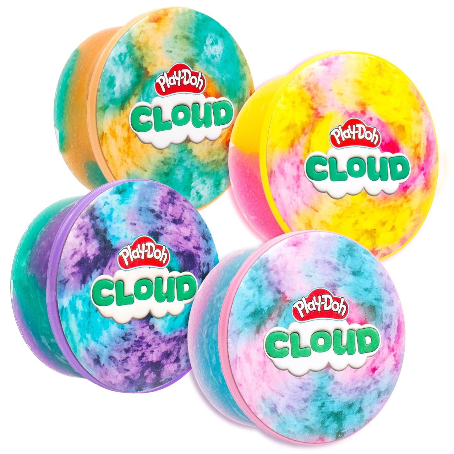 Play-Doh Scented Cloud, 4-Piece Bundle Pack, Play Doh Kit, Popular Kids Toys, Party Favors for Ages 8-12, Playdoh Compound & Bul