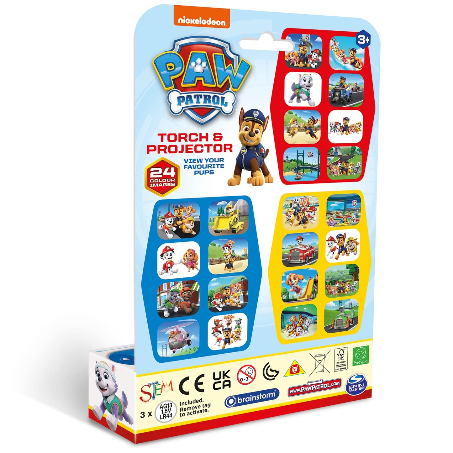 Brainstorm Toys Paw Patrol Flashlight & Projector, Multicolor, Plastic, Model NIC1000