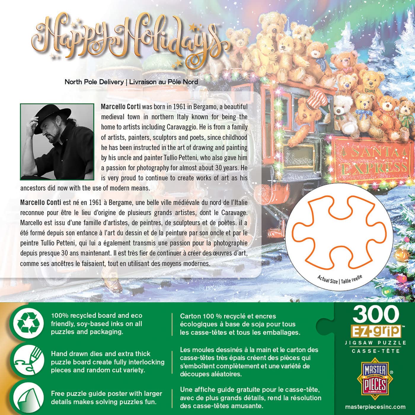 Masterpieces 300 Piece Ez Grip Christmas Jigsaw Puzzle - North Pole Delivery - 18'X24'