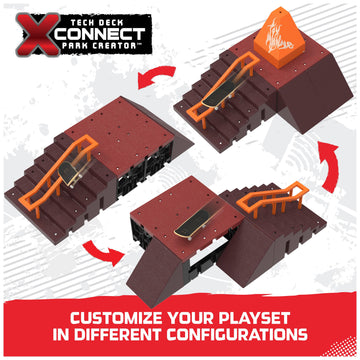 TECH DECK  Pyramid Shredder 2.0  X-Connect Park Creator  Customizable and Buildable Ramp Set with limited availability Fingerboard  Kids Toy for Ages 6 and up
