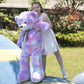 Tezituor Big Teddy Bear,52'' Giant Stuffed Animal Plush,Rainbow Purple Soft Gifts For Valentine, Christmas, Birthday.