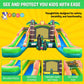 Crossover Tropical Inflatable Bounce House with Double Inflatable Water Slides for Kids, 16.5 x 15 x 11 Foot, Bouncy House for K