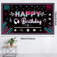 Tatuo Music Party Decorations - Happy Musical Social Media Birthday Supplies With Backdrop, Tablecloth, Music Note and Latex Bal