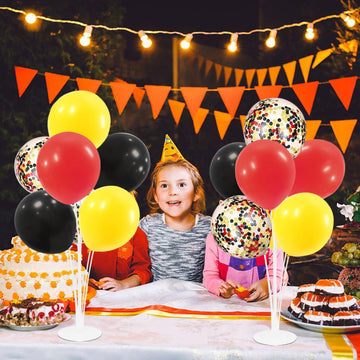 Zjdhpty Red Yellow And Black Balloon Stand Centerpiece Table Decorations For Mouse Birthday Mickey Theme Party Decorations(Red Y