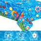 peony man 4 Pieces Pool Party Tablecloth Plastic Summer Table Cover Disposable Hawaiian Tablecloth for Beach Summer Birthday Swi