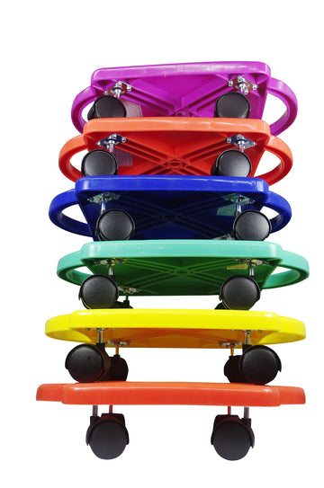 Educational Manual Plastic Scooter Board With Safety Handles | 16'' X 11'' Inches| Perfect For Kids, Teens, Adults | Pe, Gym Cla